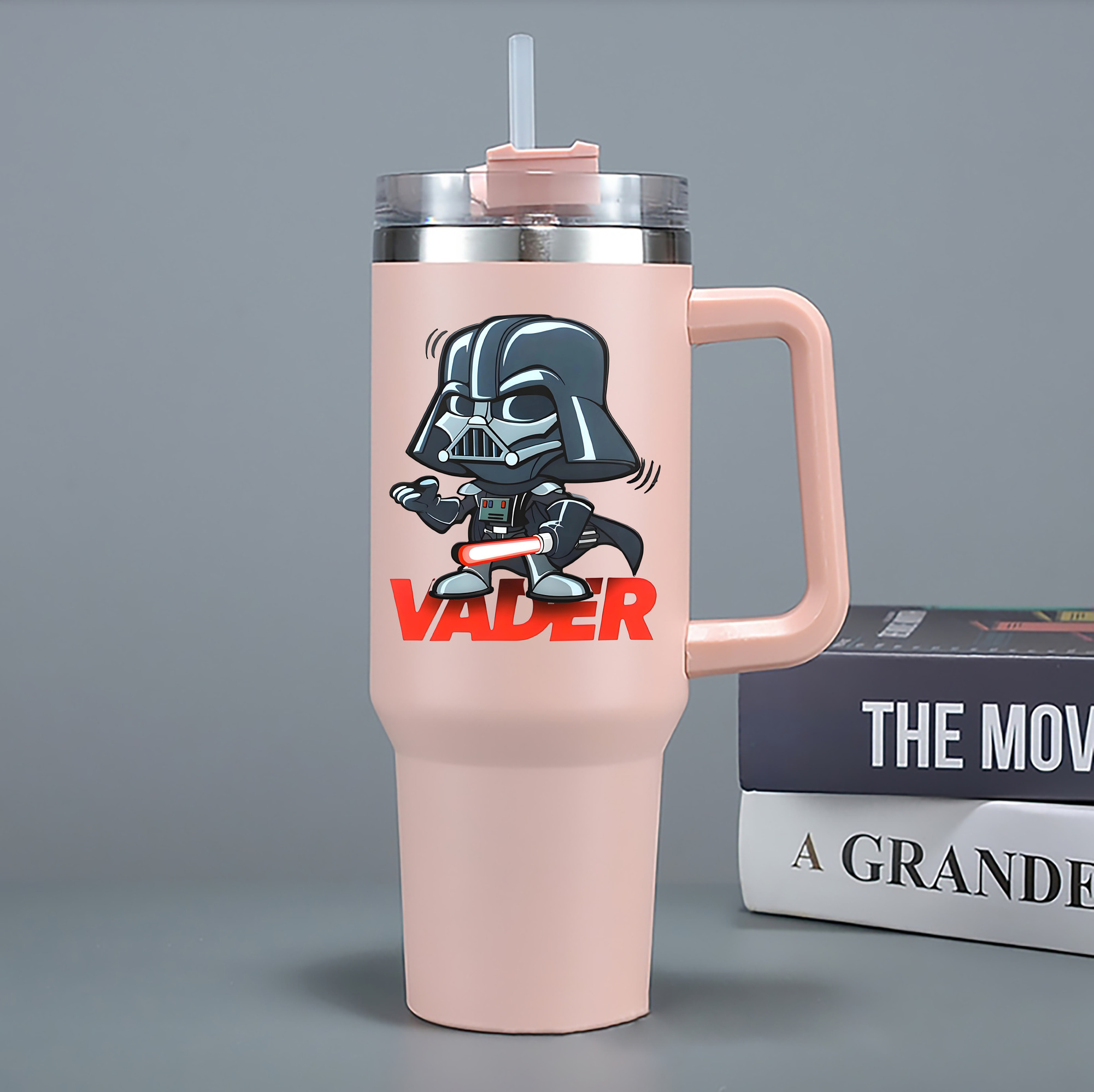 （画像用） スター・ウォーズ Star Wars 1200mL車用タンブラー - クリスタルステッカー（プラスチックストロー付き）